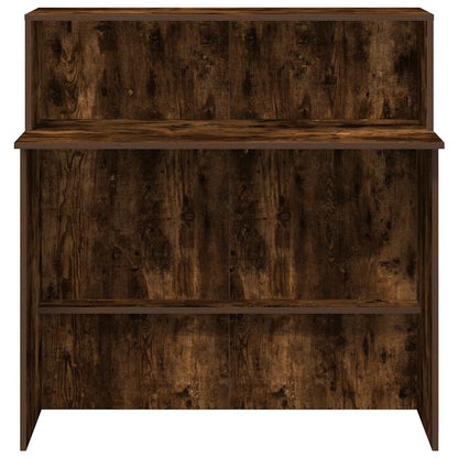 Receptiebalie 100x50x103,5 cm bewerkt hout gerookt eikenkleurig