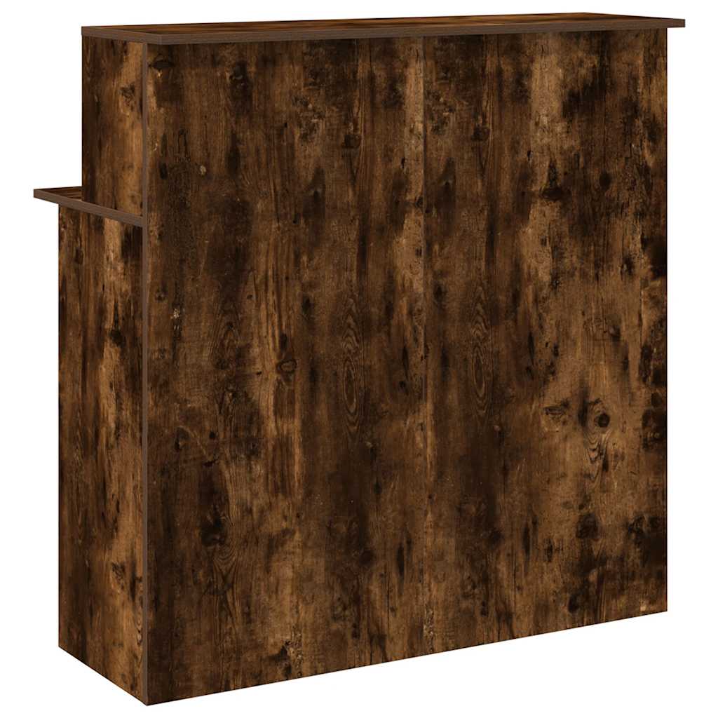 Receptiebalie 100x50x103,5 cm bewerkt hout gerookt eikenkleurig