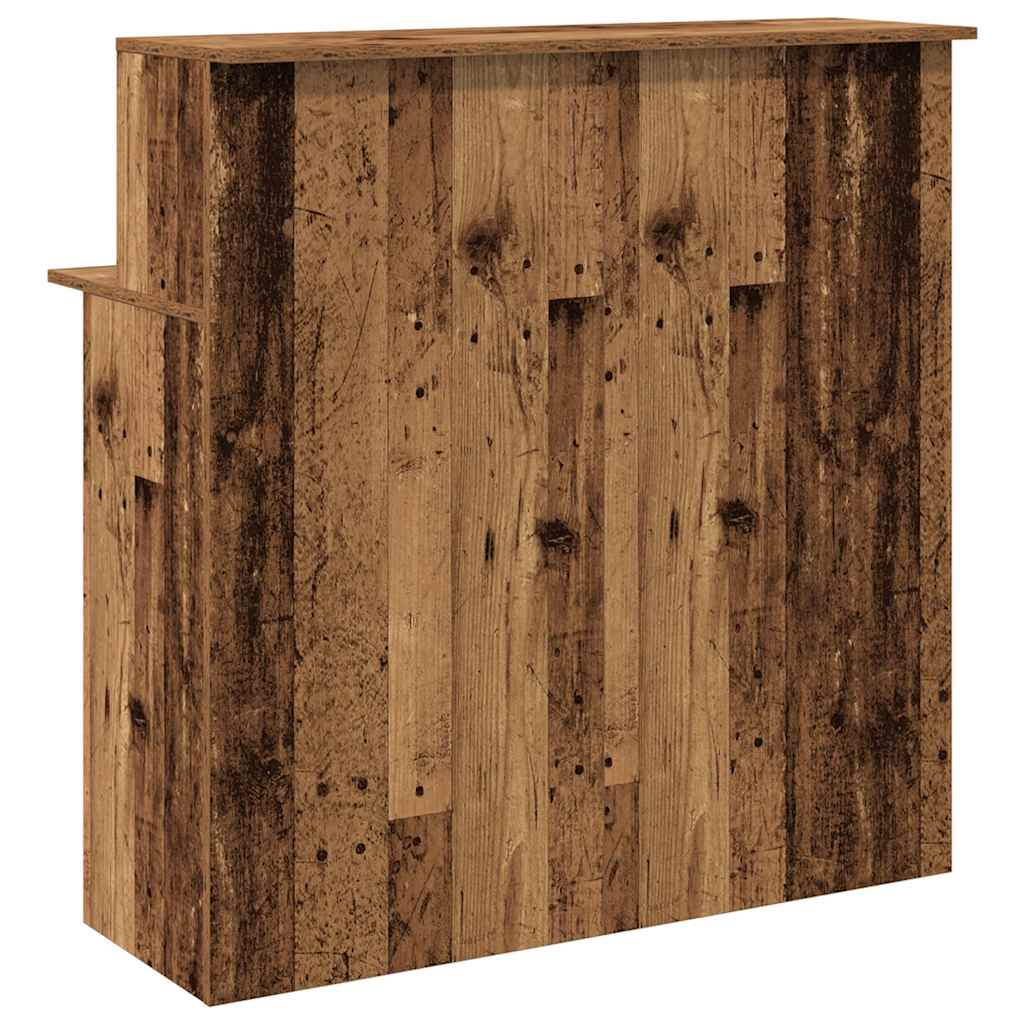Receptiebalie 100x50x103,5 cm bewerkt hout oud houtkleurig