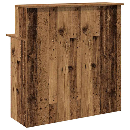 Receptiebalie 100x50x103,5 cm bewerkt hout oud houtkleurig