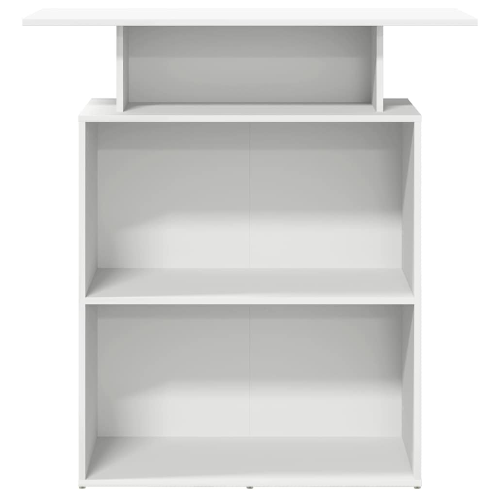 Receptiebalie Wit 100x40x104 cm Bewerkt Hout