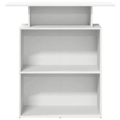 Receptiebalie Wit 100x40x104 cm Bewerkt Hout