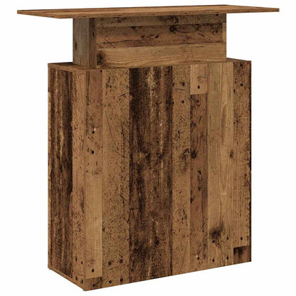 Receptiebalie 100x40x104 cm bewerkt hout oud houtkleurig