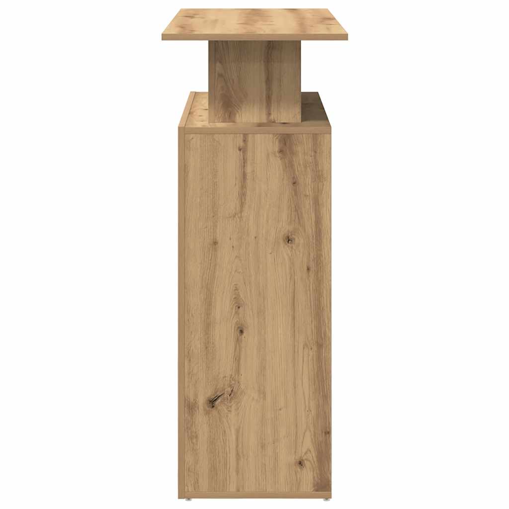 Receptiebalie 100x40x104 cm bewerkt hout artisanaal eikenkleur