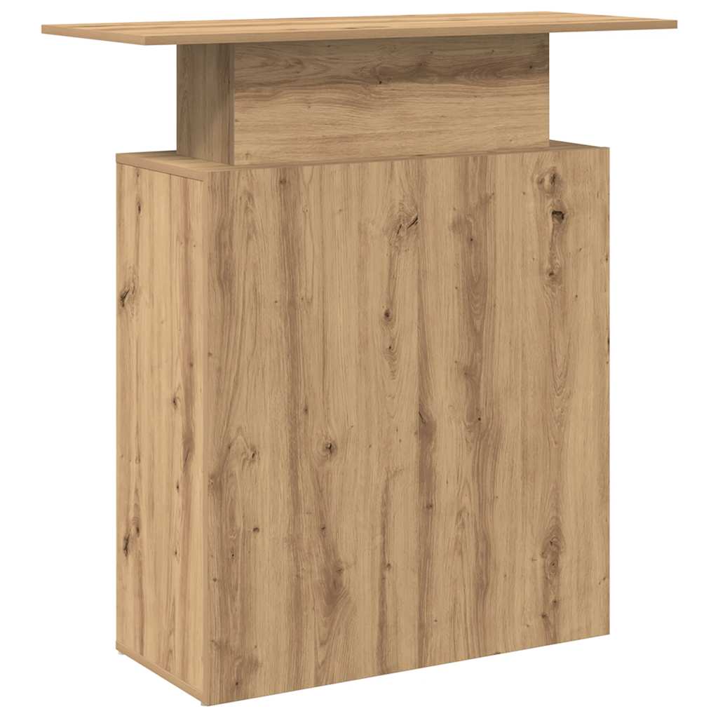 Receptiebalie 100x40x104 cm bewerkt hout artisanaal eikenkleur
