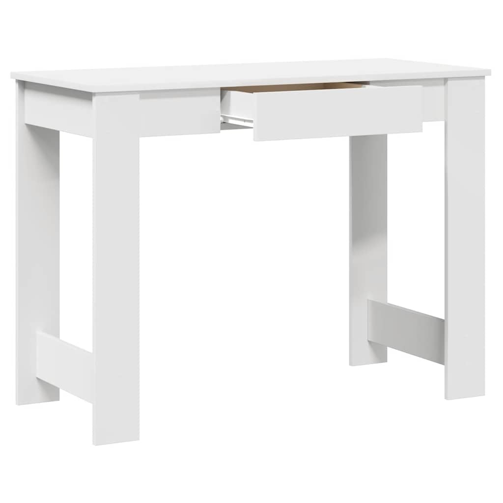 Desk 100x45x75 cm processed wood white