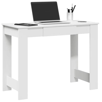 Desk 100x45x75 cm processed wood white