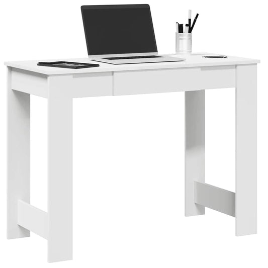 Desk 100x45x75 cm processed wood white