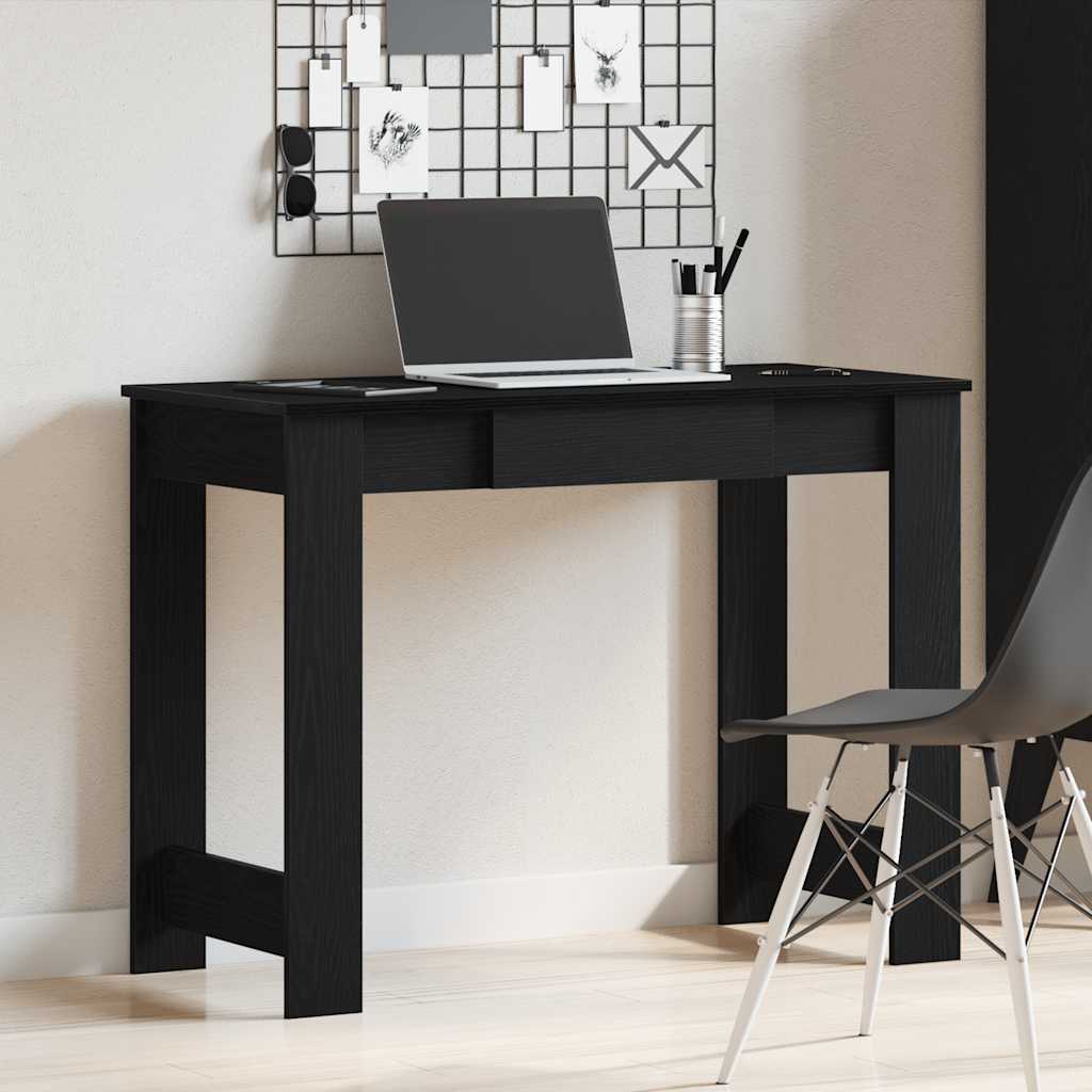 Desk 100x45x75 cm processed wood black