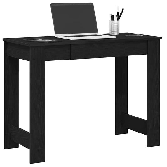 Desk 100x45x75 cm processed wood black