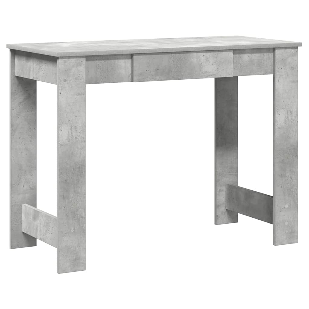 Desk 100x45x75 cm processed wood concrete gray