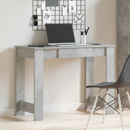 Desk 100x45x75 cm processed wood concrete gray