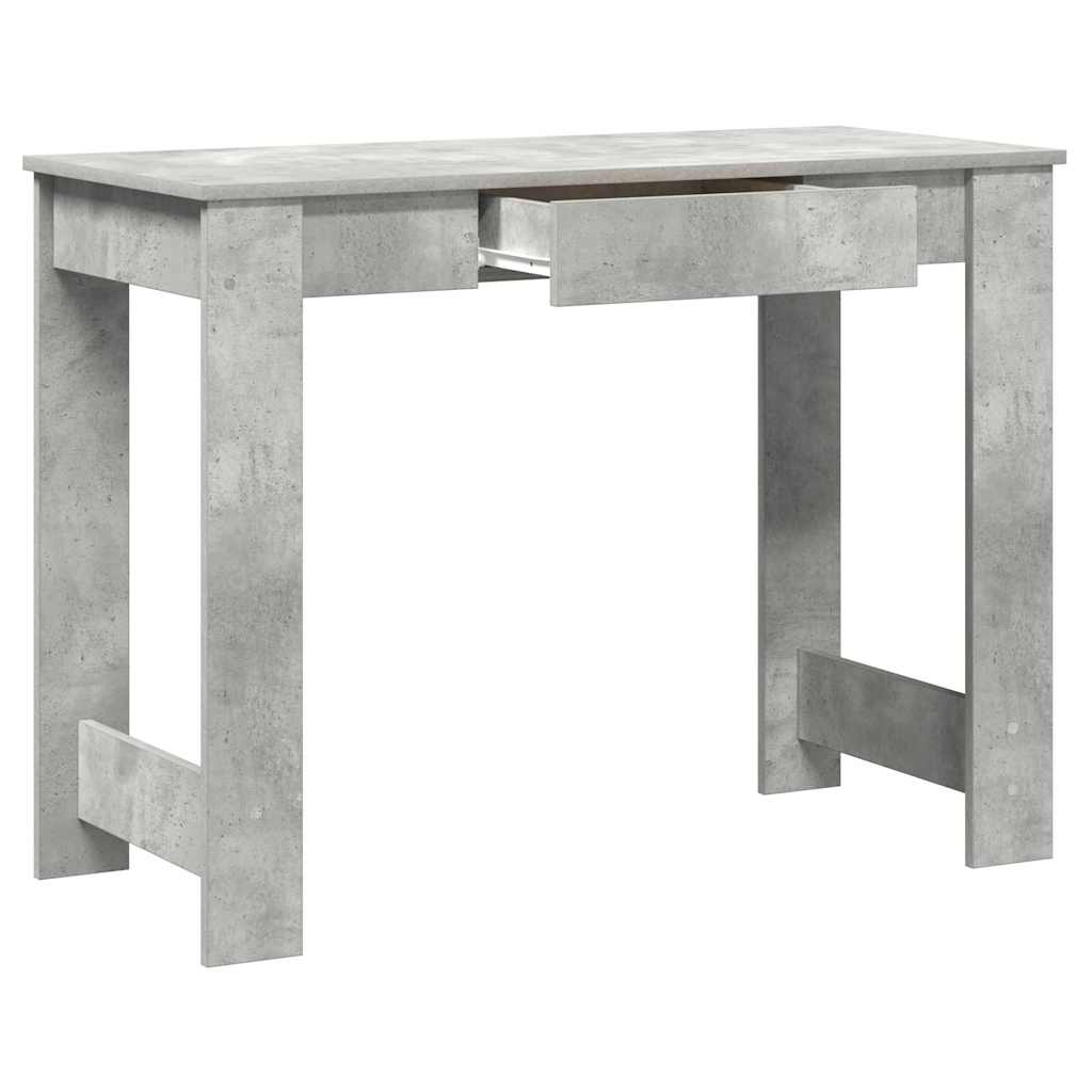 Desk 100x45x75 cm processed wood concrete gray