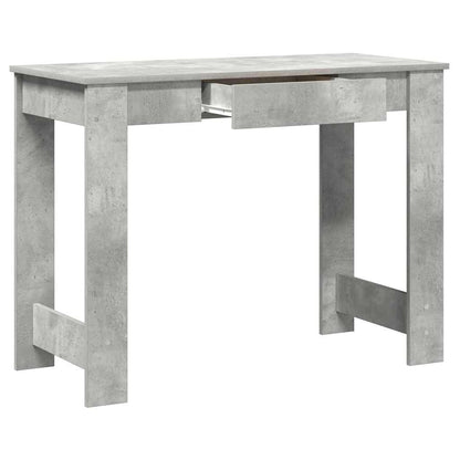 Desk 100x45x75 cm processed wood concrete gray