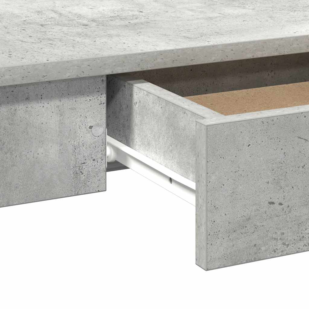 Desk 100x45x75 cm processed wood concrete gray