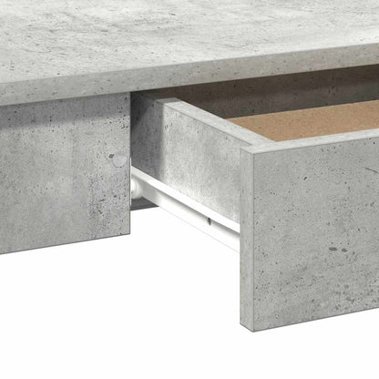 Desk 100x45x75 cm processed wood concrete gray
