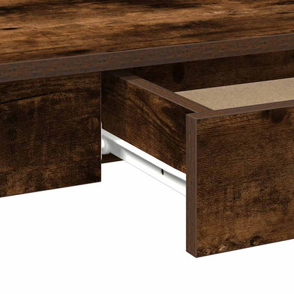 Desk 100x45x75 cm processed wood smoked oak color
