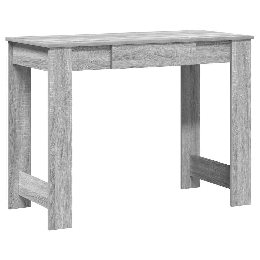 Desk 100x45x75 cm processed wood gray sonoma oak color