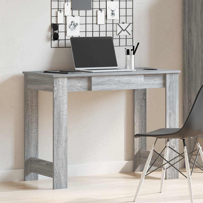 Desk 100x45x75 cm processed wood gray sonoma oak color
