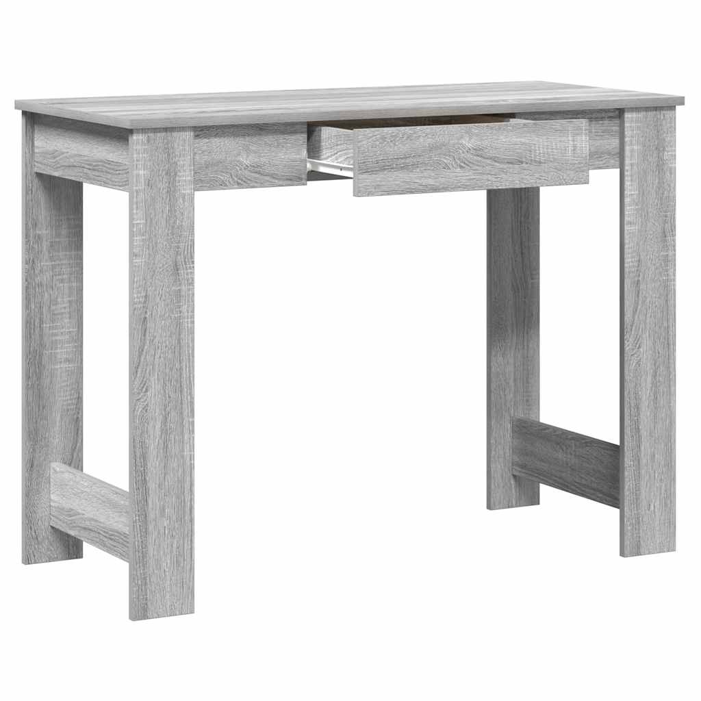 Desk 100x45x75 cm processed wood gray sonoma oak color