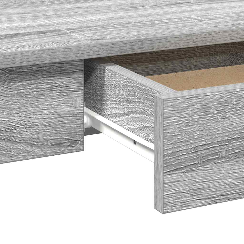Desk 100x45x75 cm processed wood gray sonoma oak color