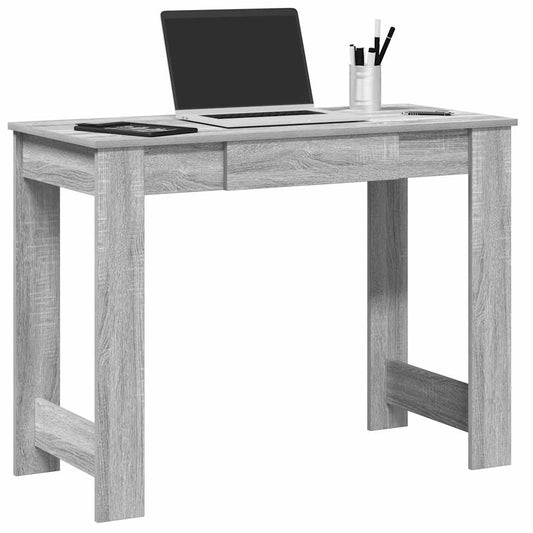 Desk 100x45x75 cm processed wood gray sonoma oak color