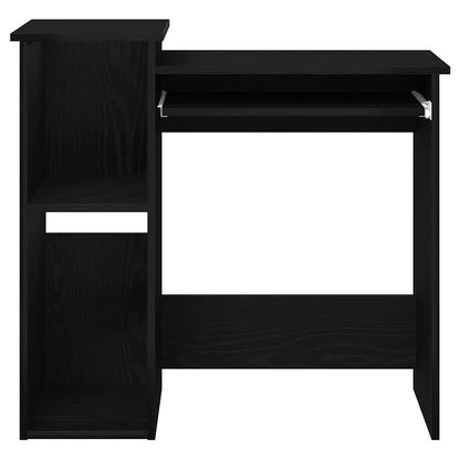 Desk with shelves 84x40x78 cm processed wood black