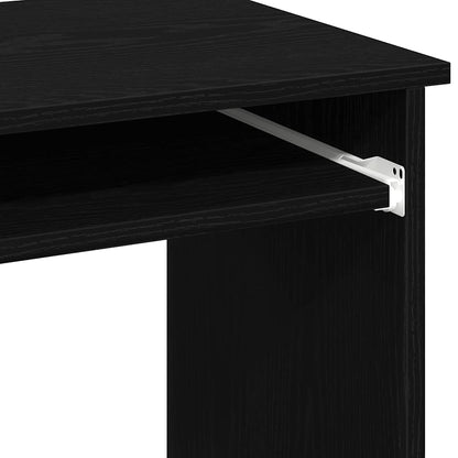 Desk with shelves 84x40x78 cm processed wood black