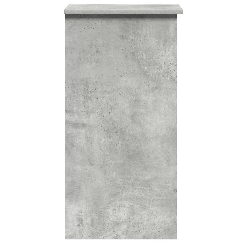 Desk with shelves 84x40x78 cm processed wood concrete gray