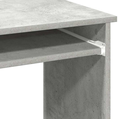 Desk with shelves 84x40x78 cm processed wood concrete gray