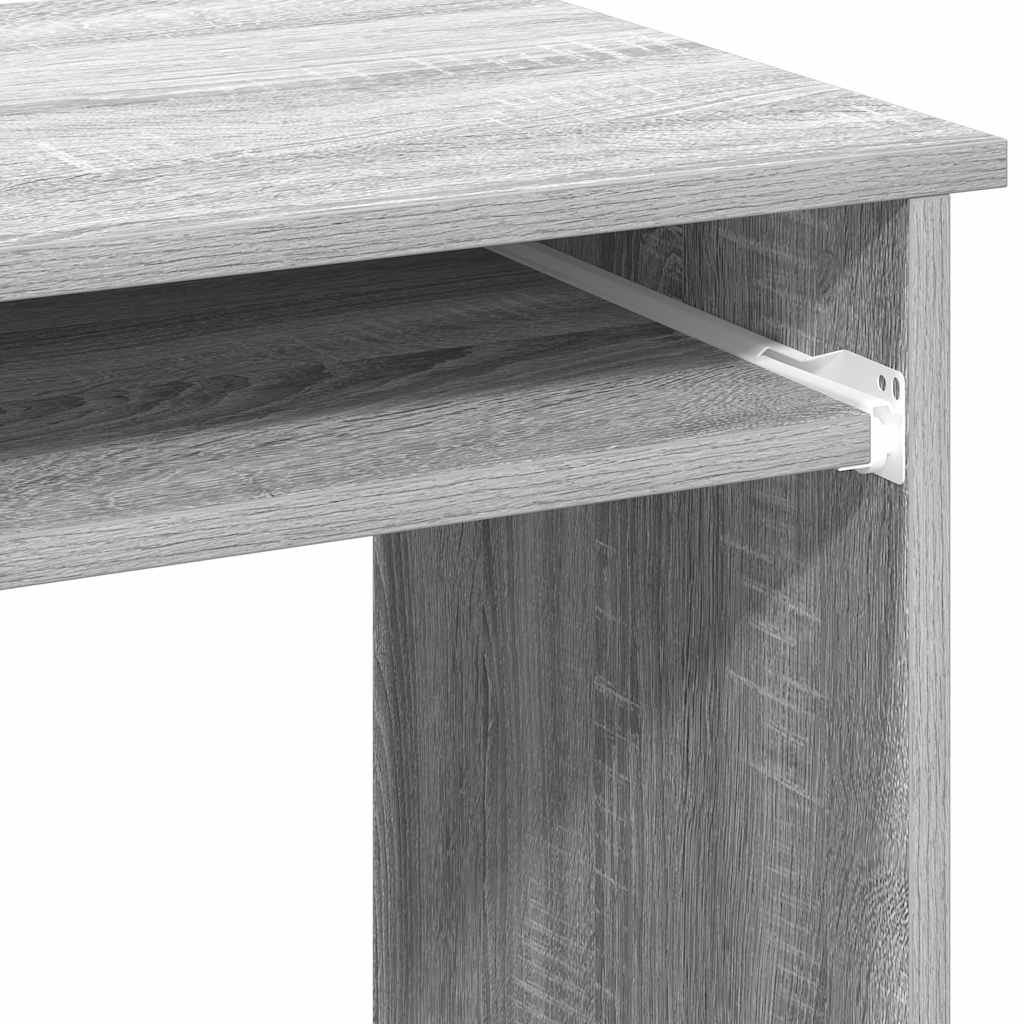 Desk with shelves 84x40x78 cm processed wood gray sonoma