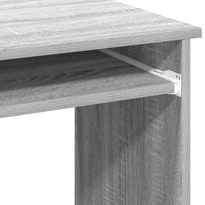 Desk with shelves 84x40x78 cm processed wood gray sonoma