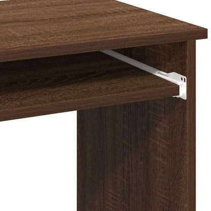 Desk with shelves 84x40x78 cm processed wood brown oak color