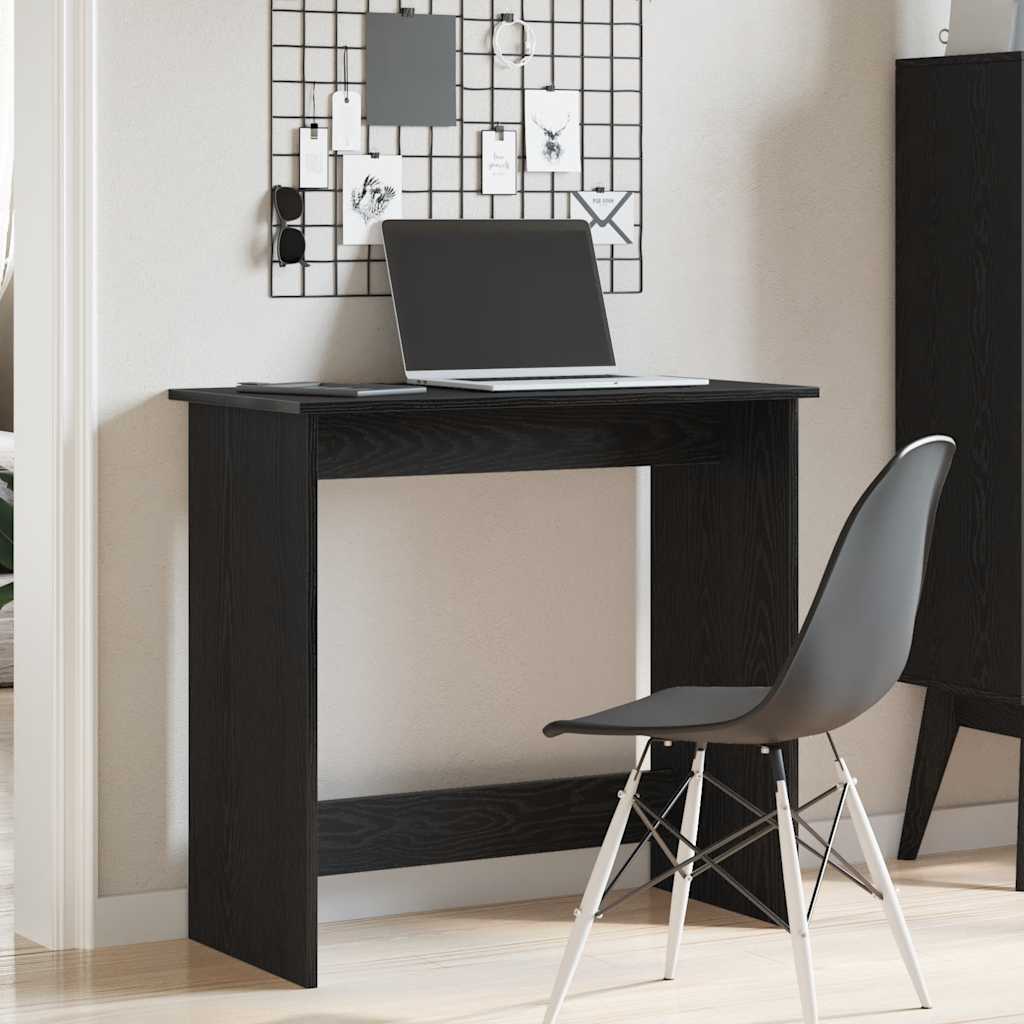 Desk 80x40x75 cm processed wood black