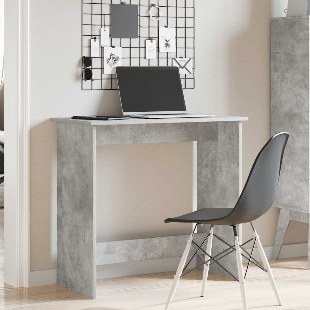 Desk 80x40x75 cm processed wood concrete gray