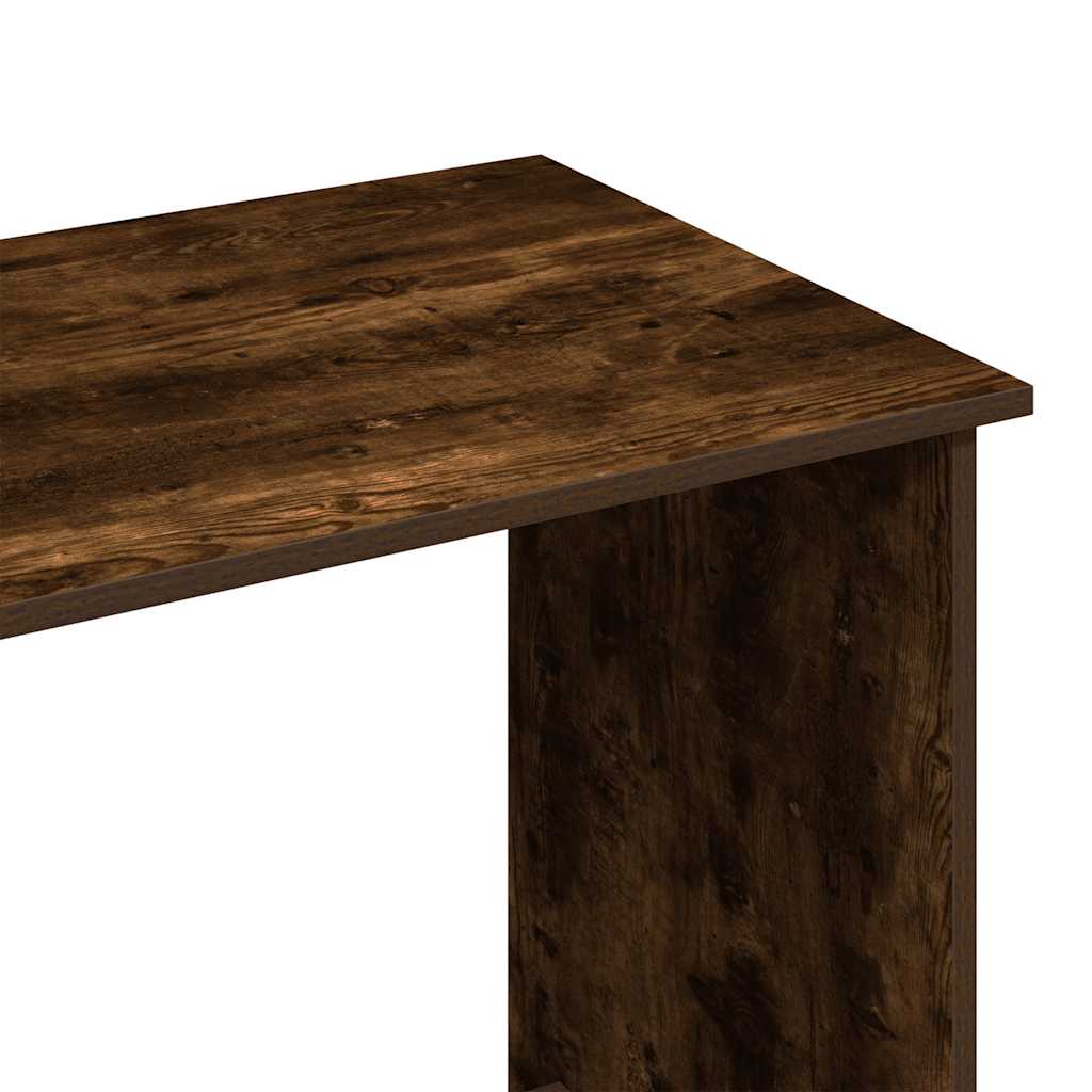 Desk 80x40x75 cm processed wood smoked oak color
