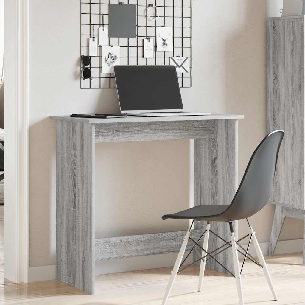 Desk 80x40x75 cm processed wood gray sonoma oak color