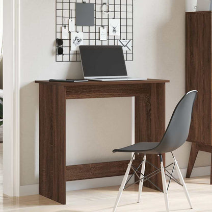 Desk 80x40x75 cm processed wood brown oak color