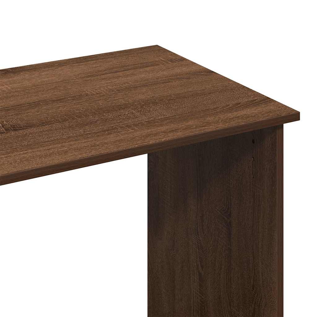 Desk 80x40x75 cm processed wood brown oak color