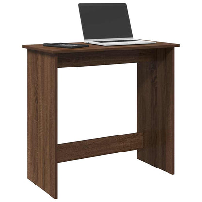 Desk 80x40x75 cm processed wood brown oak color