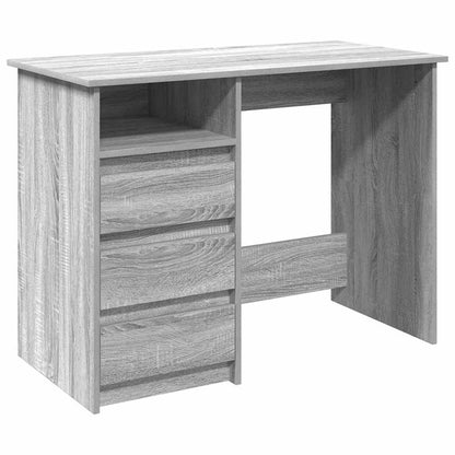 Desk 102x50x75 cm processed wood gray sonoma oak color