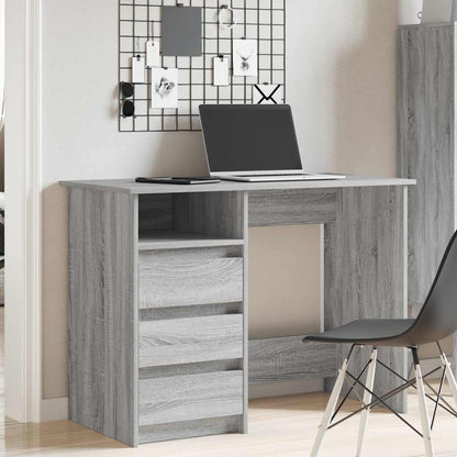 Desk 102x50x75 cm processed wood gray sonoma oak color
