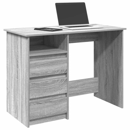 Desk 102x50x75 cm processed wood gray sonoma oak color