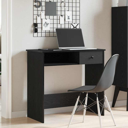Desk 80x40x75 cm processed wood black