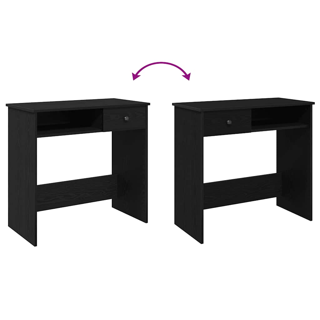 Desk 80x40x75 cm processed wood black