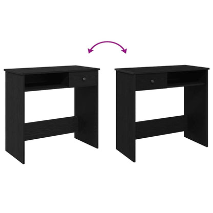 Desk 80x40x75 cm processed wood black