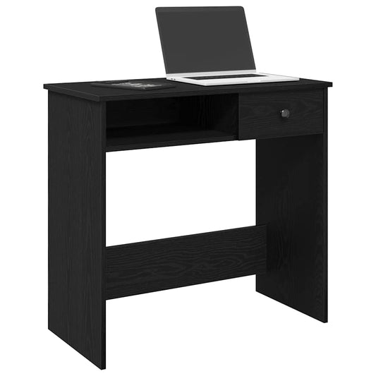 Desk 80x40x75 cm processed wood black