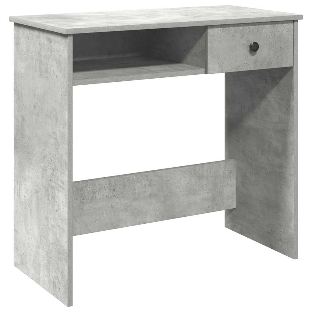 Desk 80x40x75 cm processed wood concrete gray