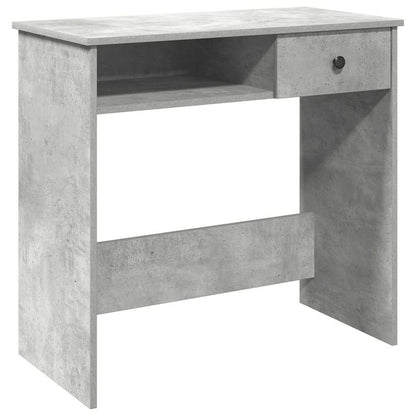 Desk 80x40x75 cm processed wood concrete gray
