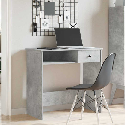 Desk 80x40x75 cm processed wood concrete gray